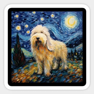 Komondor painted in Van Gogh Style Sticker